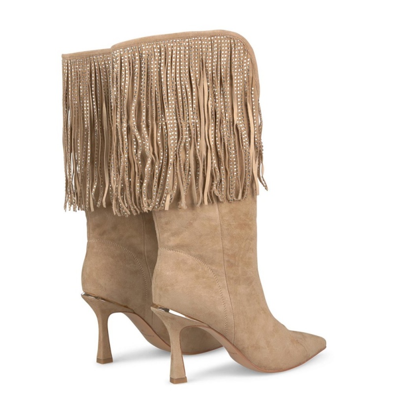 Bottes à Talons Alma En Pena Fringed Bleu Femme | ASW-35410969